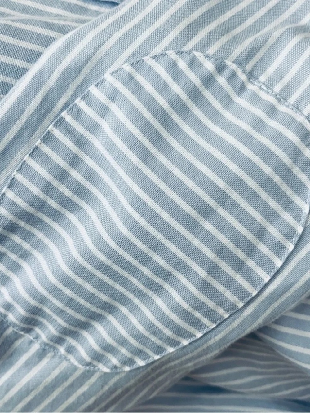 TOMMY HILFIGER Long Sleeve Blue White Stripe Classic Button Down Shirt Women XL - Picture 8 of 13
